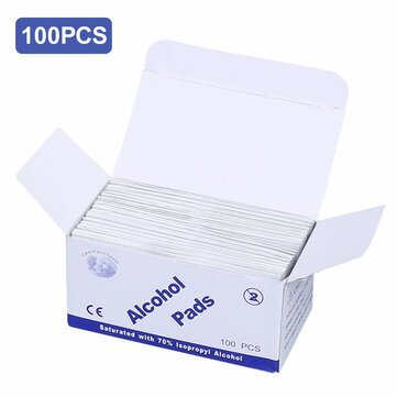 100Pcs Disposable Alcohol Pads 2-Ply Cotton Personal Care - Inspiren-Ezone