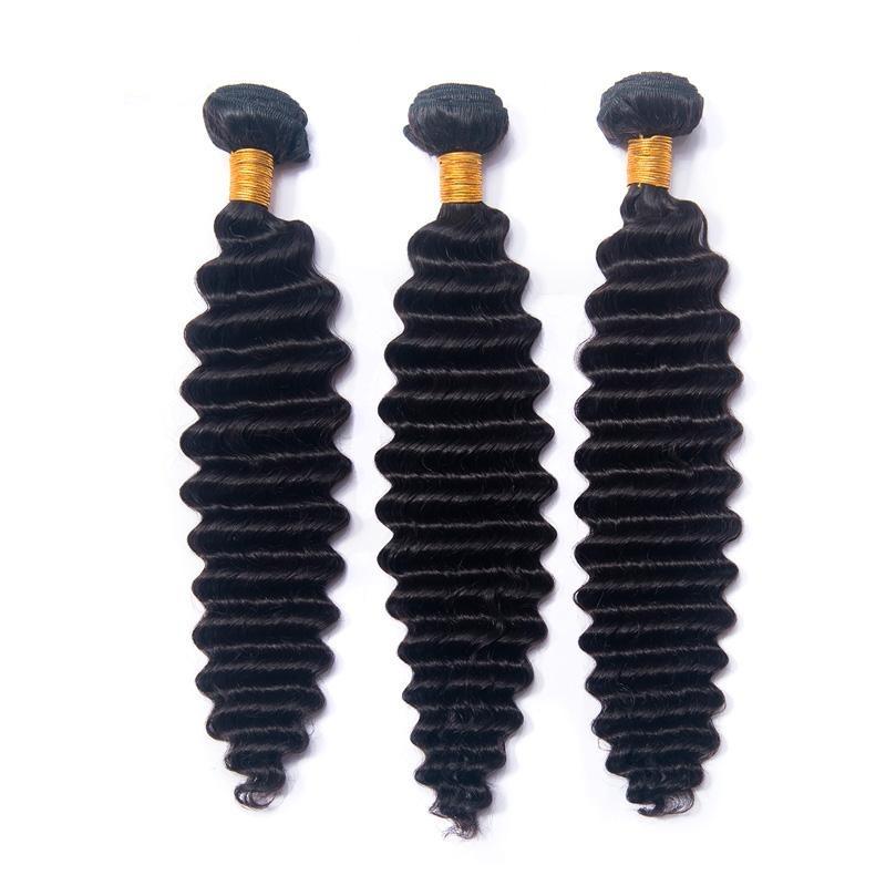 10A Grade 1/3/4 Loose Deep Wave Weave Brazilian Human Hair Extension B - Inspiren-Ezone