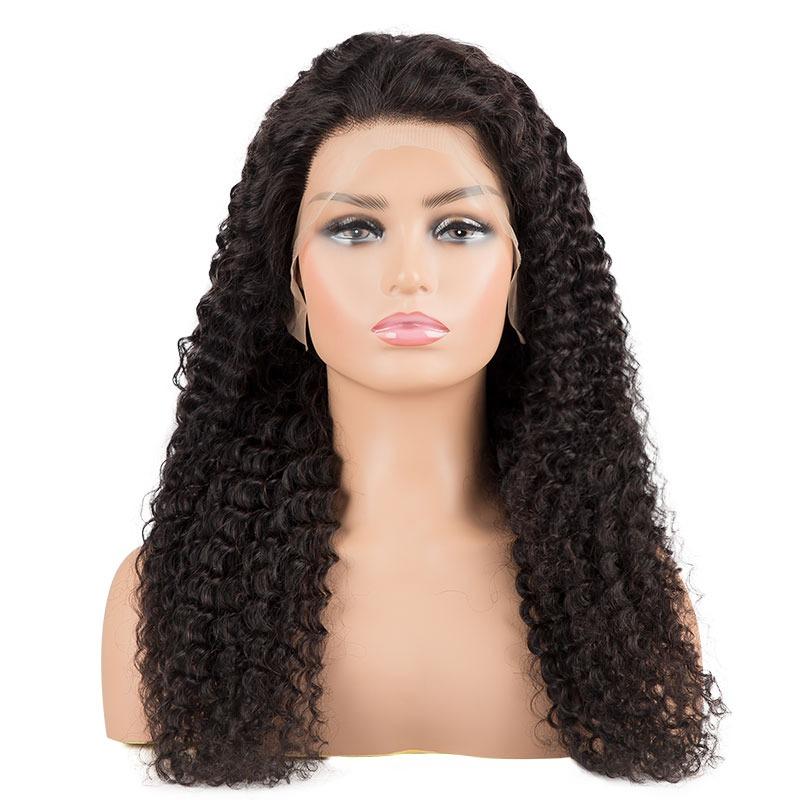 13x4 HD Transparent Lace Front Jerry Curl Human Hair Wigs 200% Density - Inspiren-Ezone