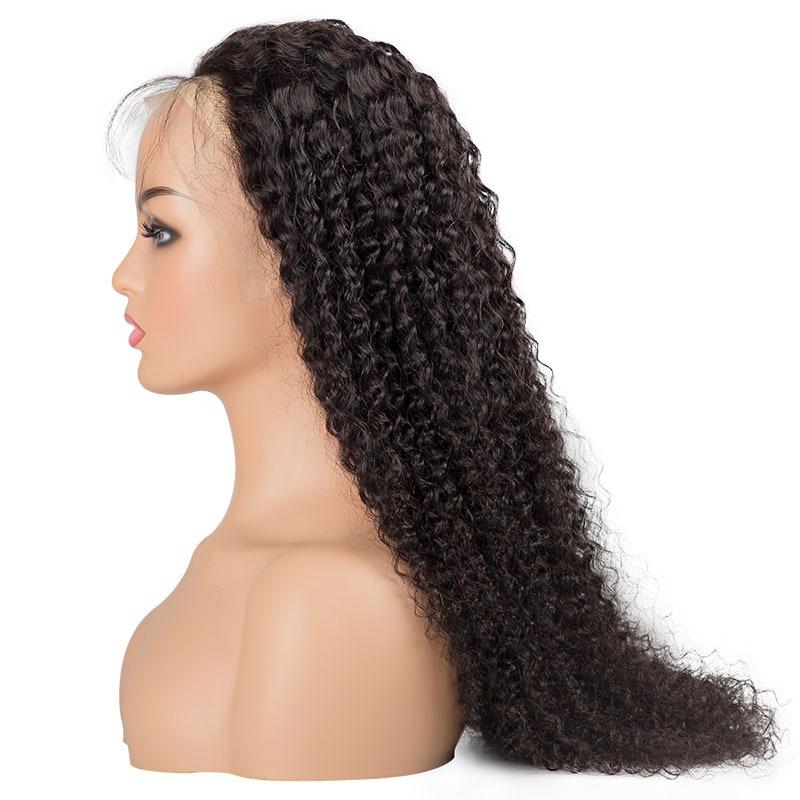 13x4 HD Transparent Lace Frontal Kinky Curly Human Hair Wigs 200% Dens - Inspiren-Ezone