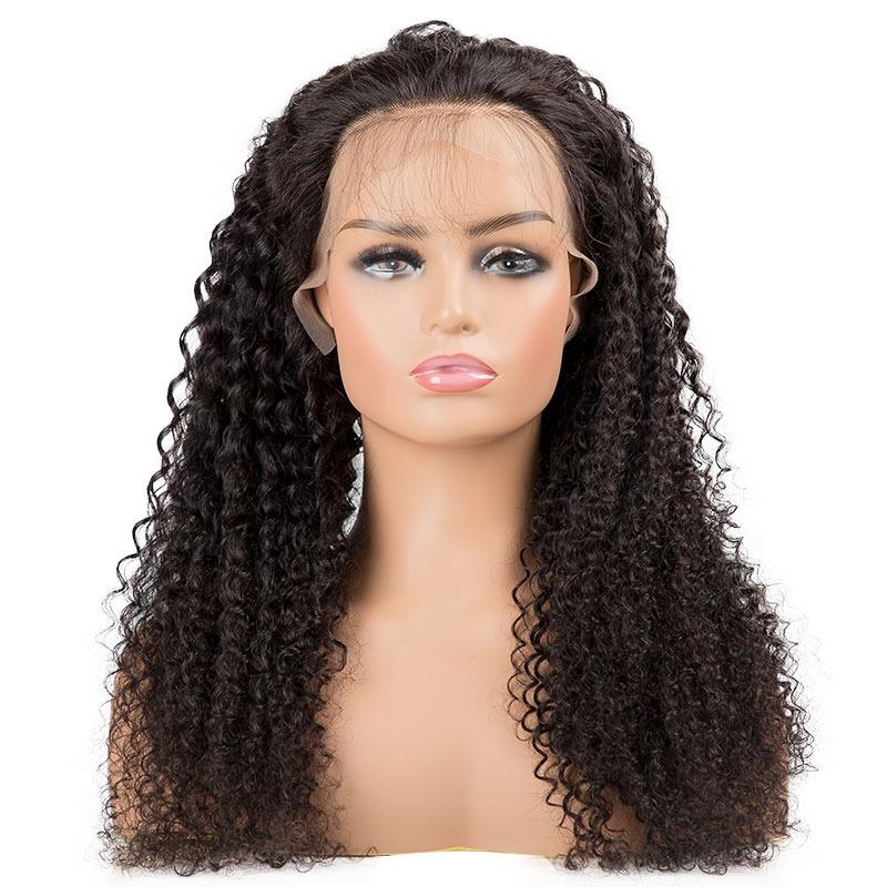 13x4 HD Transparent Lace Frontal Kinky Curly Human Hair Wigs 200% Dens - Inspiren-Ezone