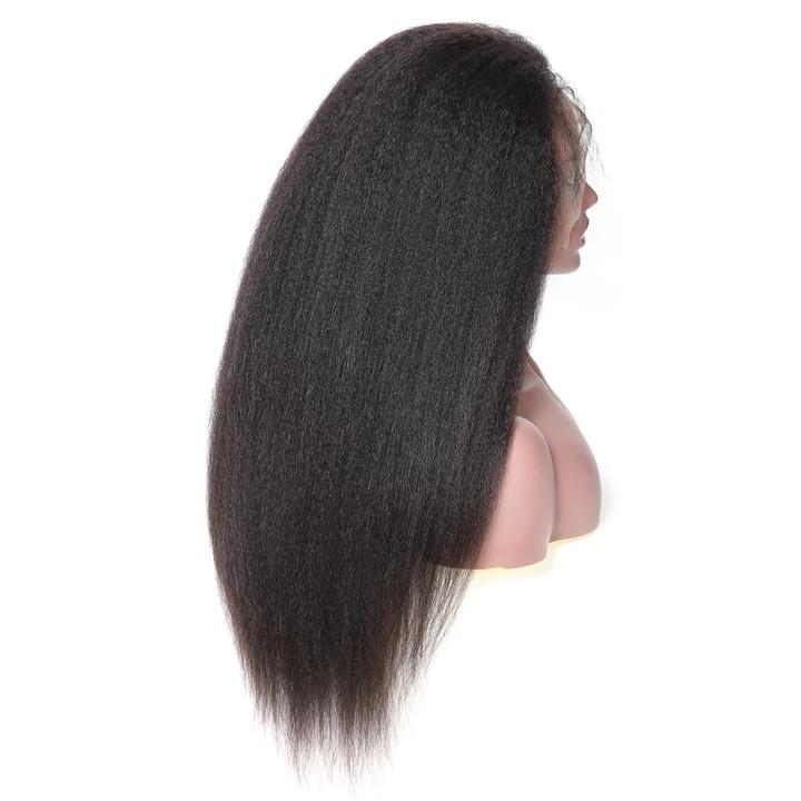 13x4 HD Transparent Lace Frontal Kinky Straight Human Hair Wigs 200% D - Inspiren-Ezone