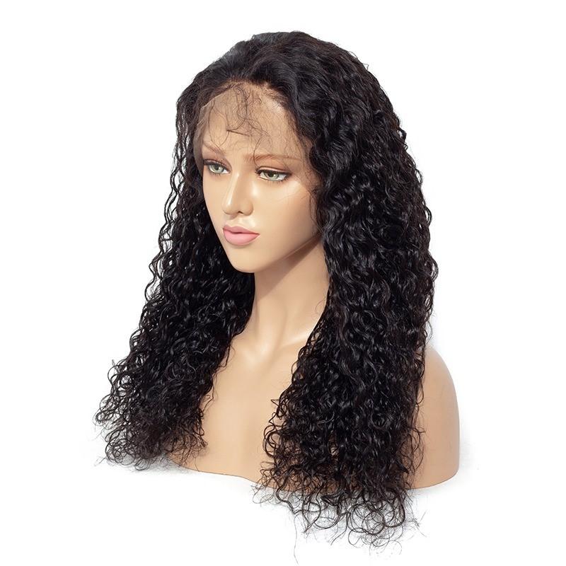 13x4 HD Transparent Lace Frontal Water Wave Human Hair Wigs 200% Densi - Inspiren-Ezone