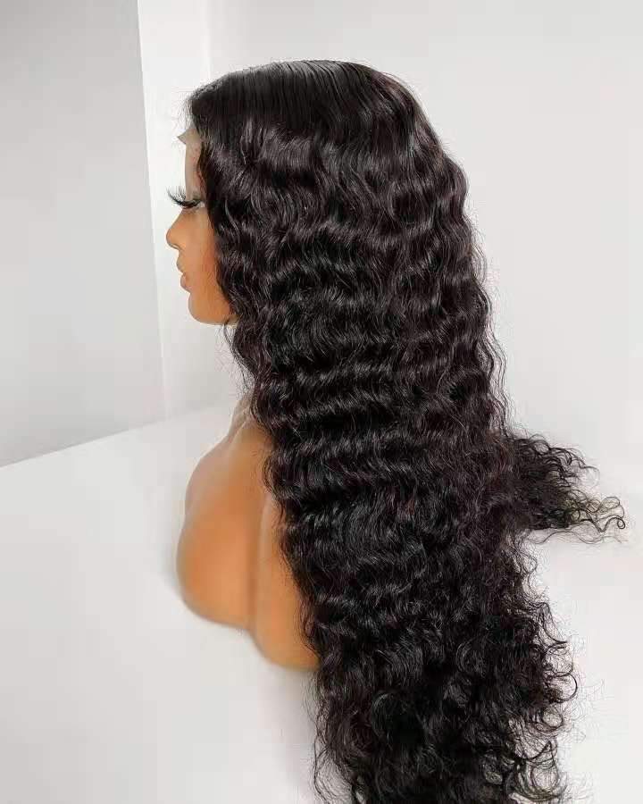 180% Density Full 4x4 Transparent Lace Front Deep Wave Human Hair Wigs - Inspiren-Ezone