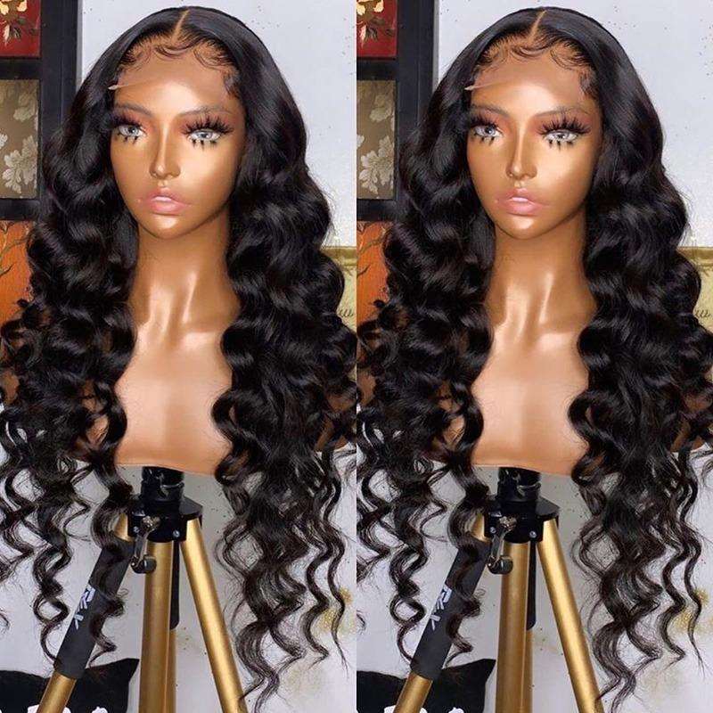 180% Density Full 4x4 Transparent Lace Front Loose Wave Human Hair Wig - Inspiren-Ezone