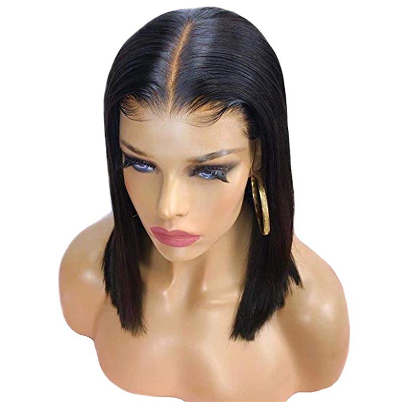 180% Density Straight 4x4 Short Bob 13x4 Lace Front Human Hair Wig - Inspiren-Ezone