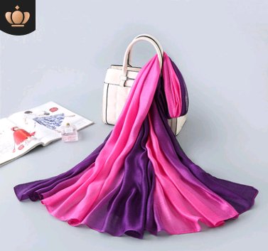 2021 new gradient color scarf women's Europe and the United States hot silk scarf sunscreen shawl beach towel - Inspiren-Ezone