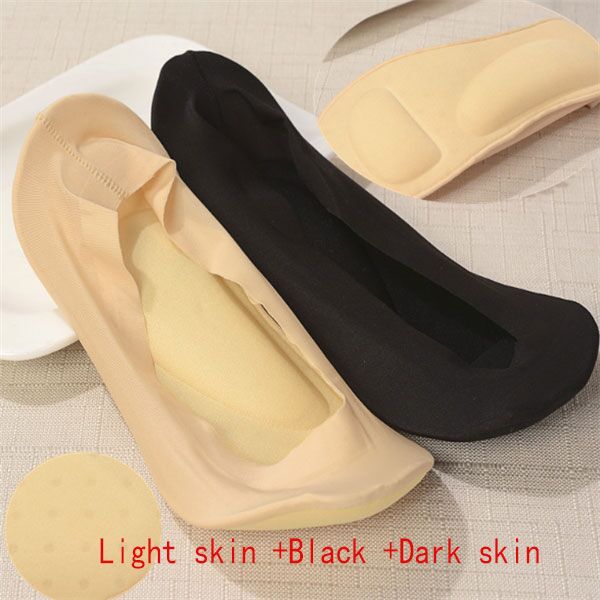3D Arch Foot Massage Health Care Women Summer Socks Ice Silk Socks Shallow Mouth Silica Gel Invisible Slippers Feet Care - Inspiren-Ezone
