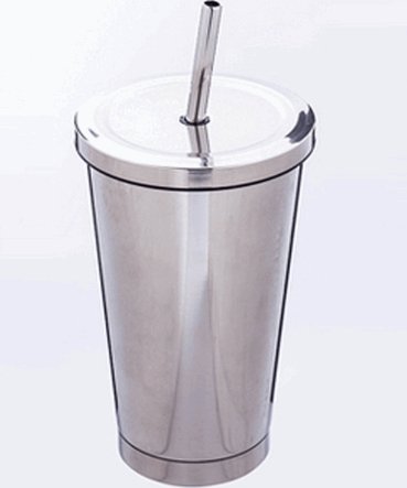 500ML Stainless Steel Empty Tumbler Coffee Cup Mug with Straw Lids Drinking Bottles - Inspiren-Ezone