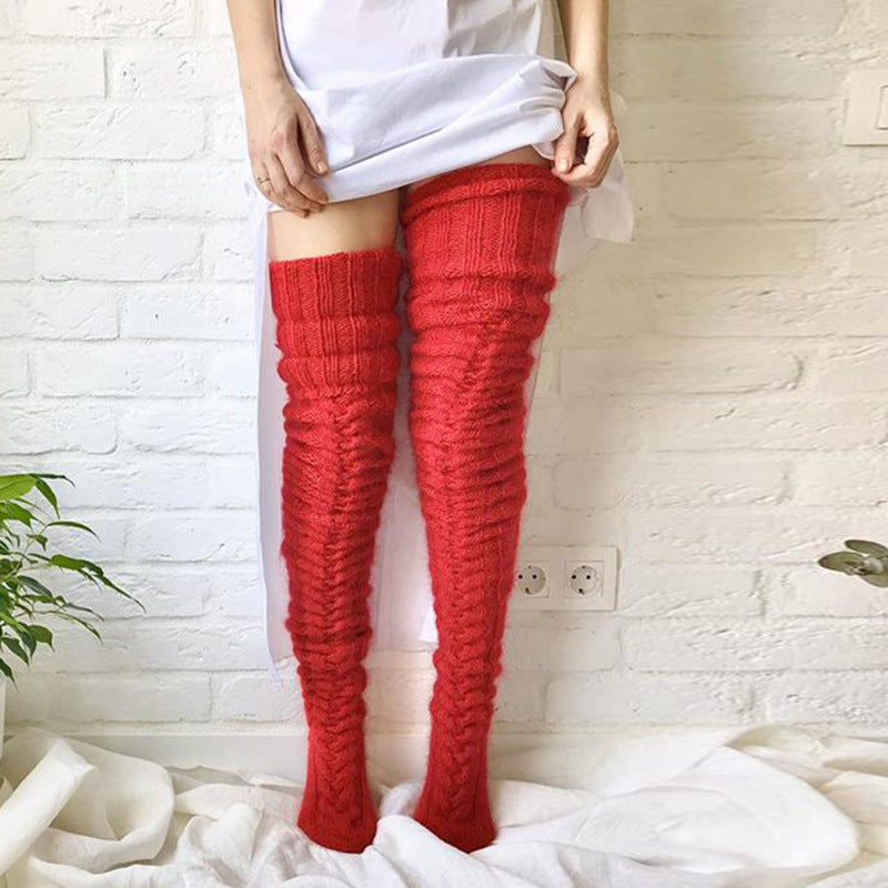 Knitted socks over the knee lengthened stockings - Inspiren-Ezone