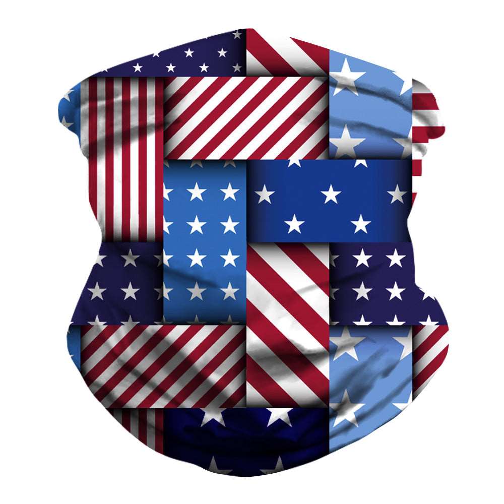 American flag digital printing multifunctional mask - Inspiren-Ezone