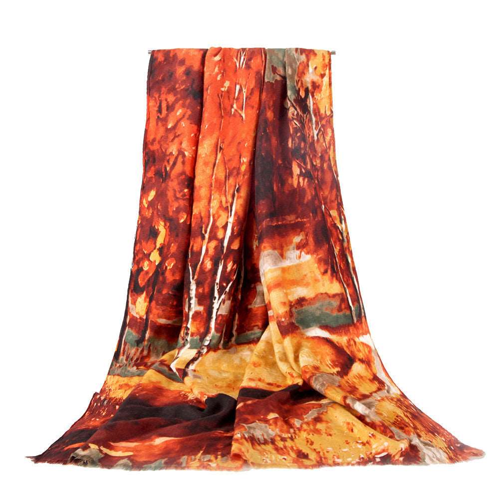 Ancient literature and art national style scarf - Inspiren-Ezone