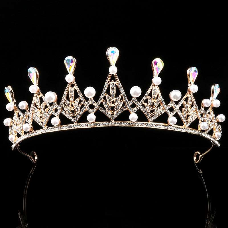 Atmospheric Imitation Pearl Crown Bride Princess Wedding - Inspiren-Ezone