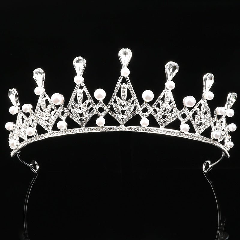 Atmospheric Imitation Pearl Crown Bride Princess Wedding - Inspiren-Ezone