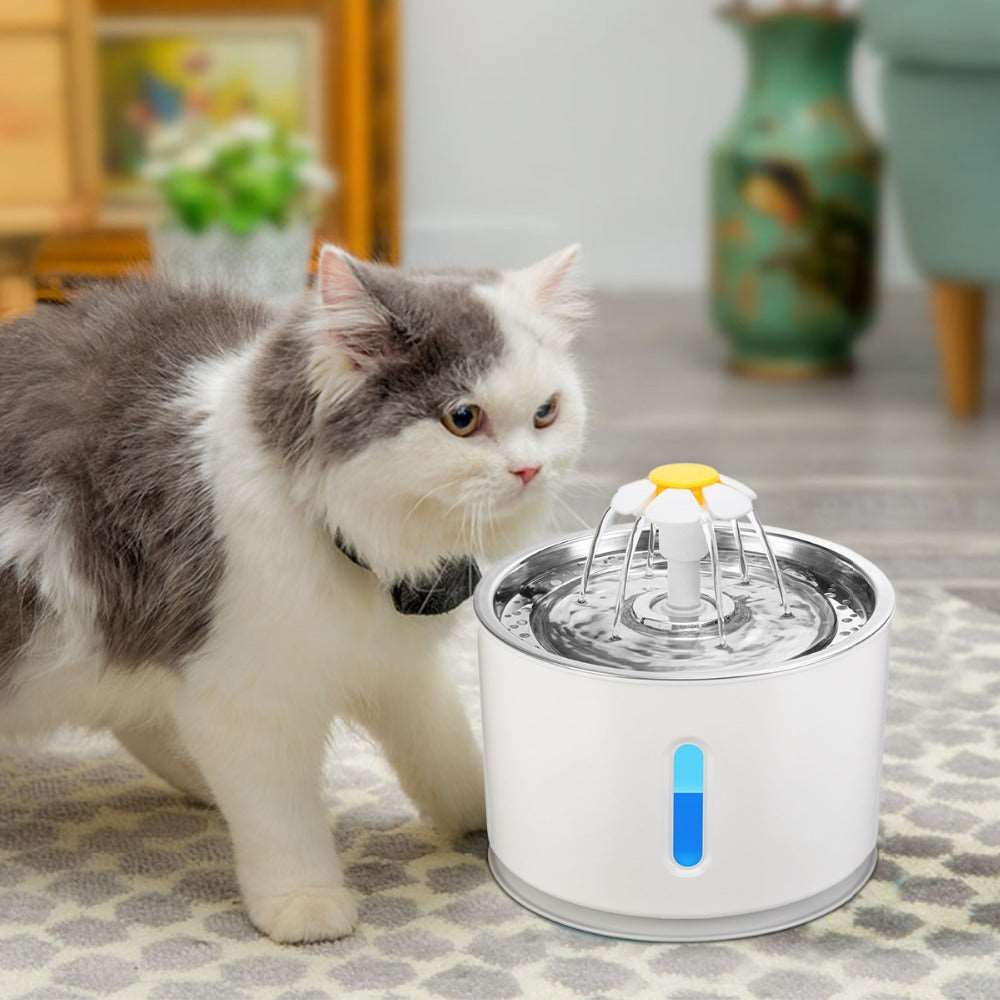 Automatic Pet Cat Water Fountain with LED Light - Inspiren-Ezone