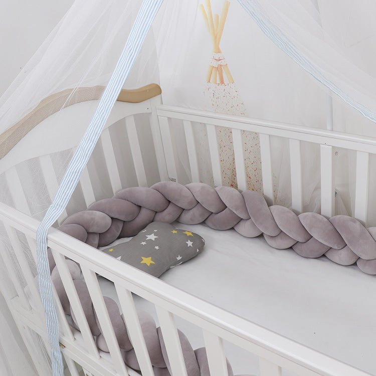 Baby Bumper Bed Braid Knot Pillow Cushion Bumper for Infant cuna Bebe lit Crib Protector Cot Bumper Room Decor - Inspiren-Ezone