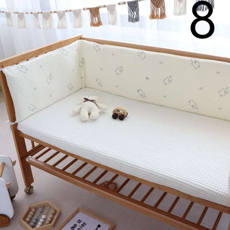 Baby Stitching Soft Bag Bumper Bed Surround - Inspiren-Ezone