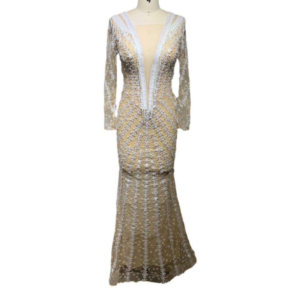 Backless Tight Fishtail Sheath Dress - Inspiren-Ezone