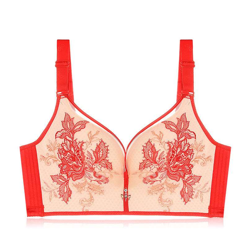 Beautifully embroidered bra without steel ring - Inspiren-Ezone