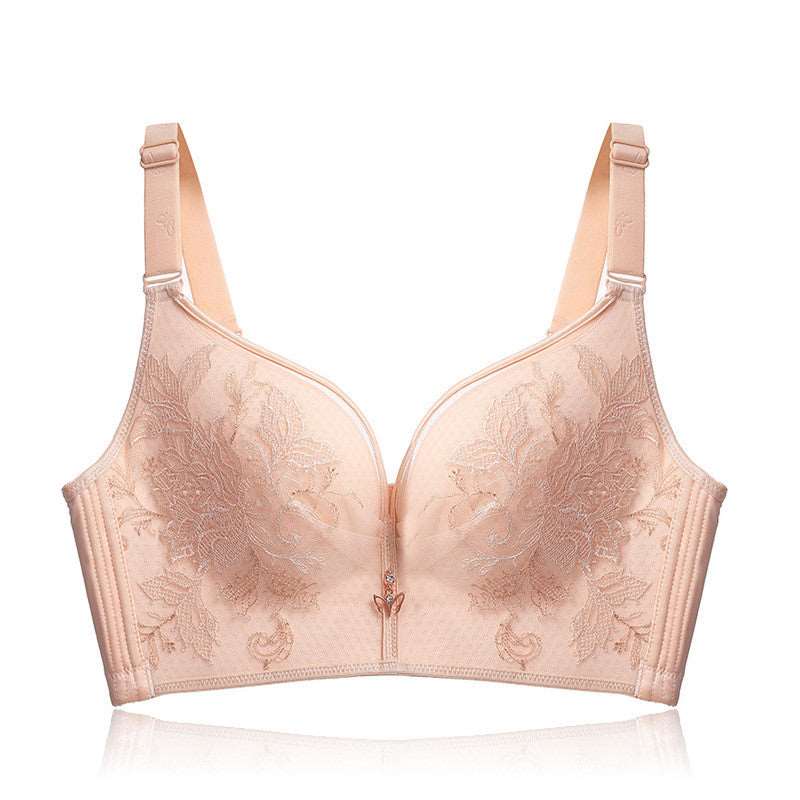 Beautifully embroidered bra without steel ring - Inspiren-Ezone