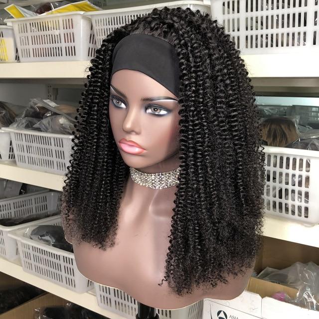BeuMax Headband Afro Kinky curly Scarf Human Hair Wigs - Inspiren-Ezone