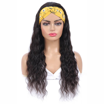 BeuMax Headband Kinky curly Scarf Human Hair Wigs - Inspiren-Ezone