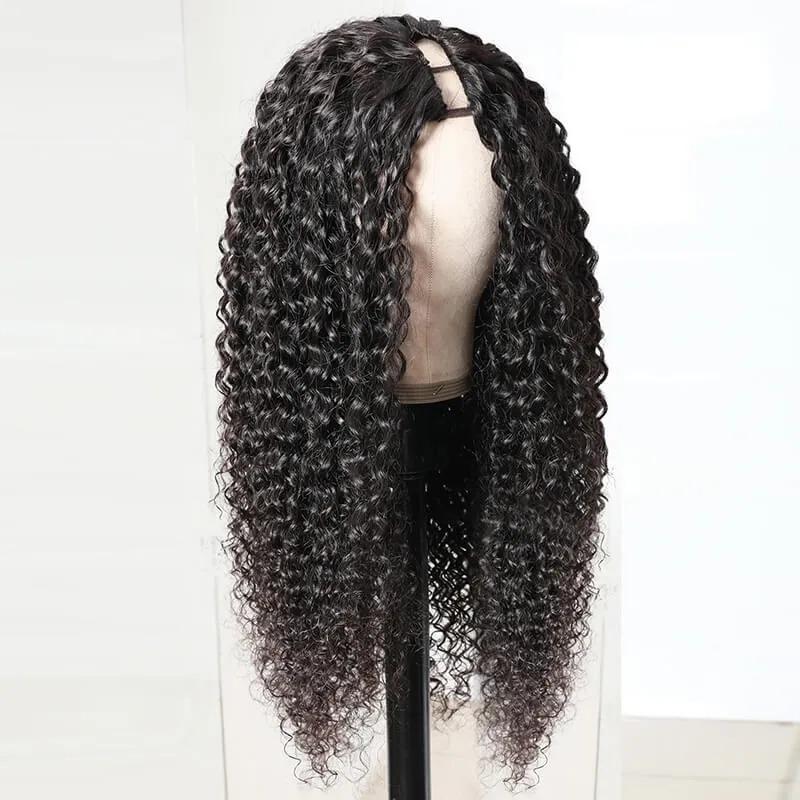 BeuMax Jerry Curly U part Human Hair Wigs - Inspiren-Ezone