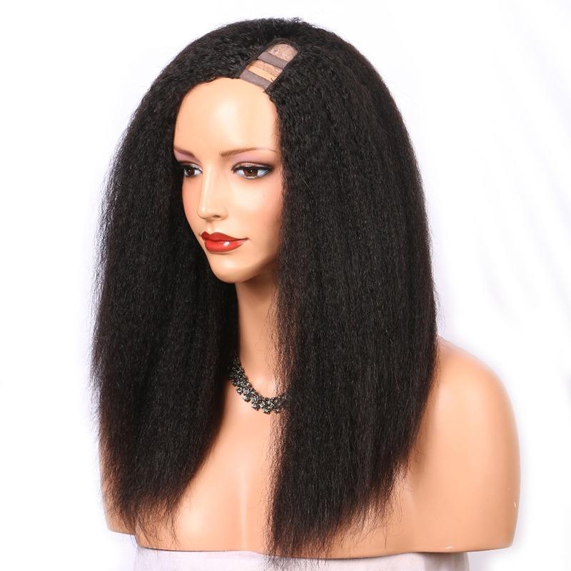 BeuMax Kinky Straight U part Human Hair Wigs - Inspiren-Ezone