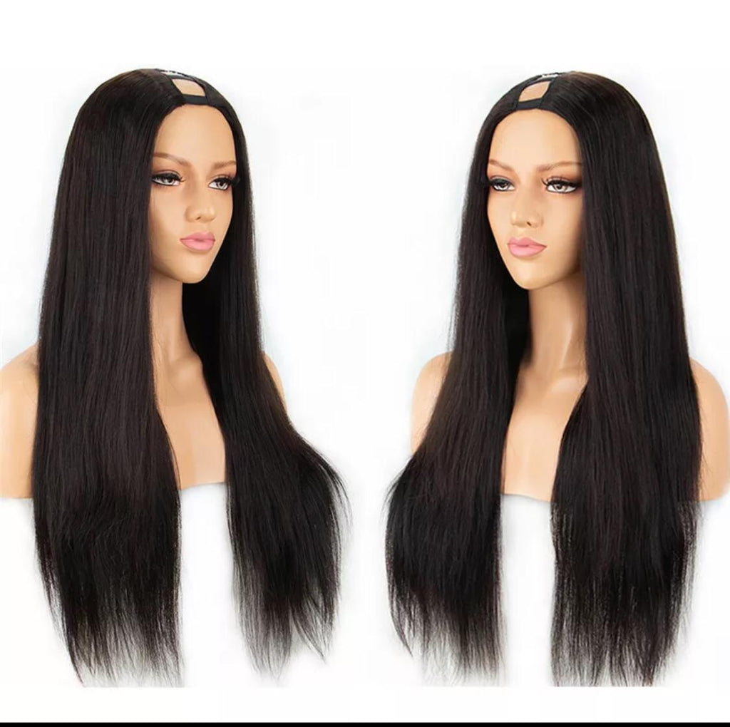 BeuMax Straight U-part Human Hair Wigs - Inspiren-Ezone