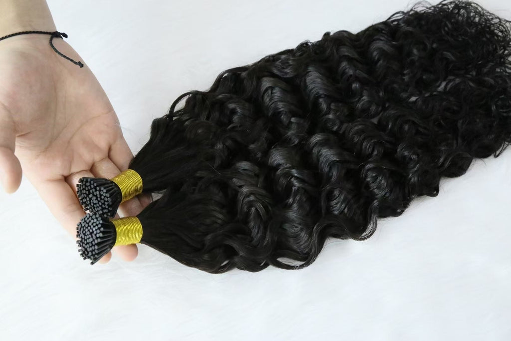 Brazilian Deep Wave Human Hair i Tip Microlinks Bulk Braiding Human Ha - Inspiren-Ezone