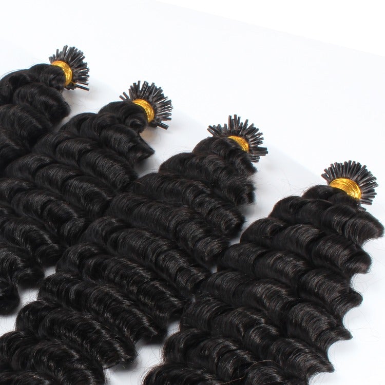 Brazilian Deep Wave Human Hair i Tip Microlinks Bulk Braiding Human Ha - Inspiren-Ezone