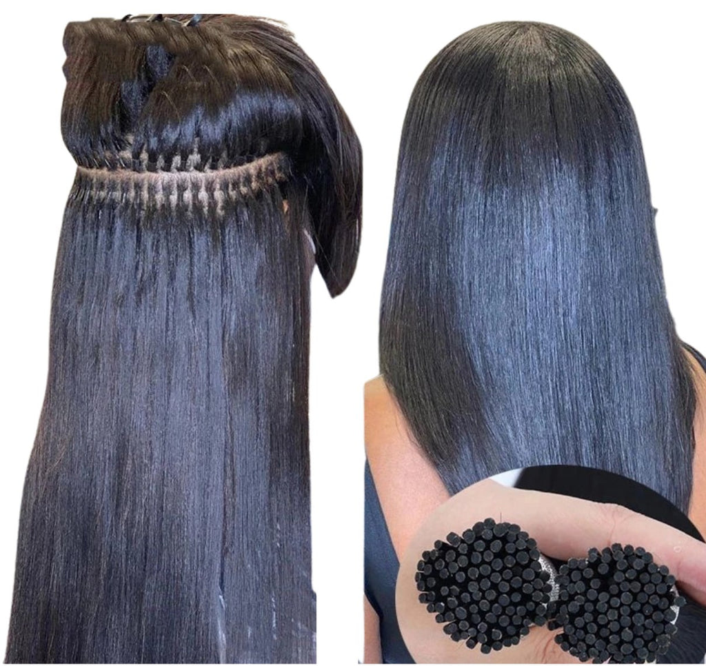 Brazilian Straight Human Hair I Tip Microlinks Bulk Braiding Human Hai - Inspiren-Ezone