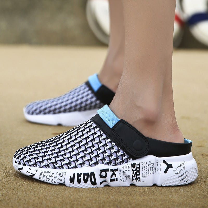 Breathable Couple Half Slippers Plus Size Sandals - Inspiren-Ezone