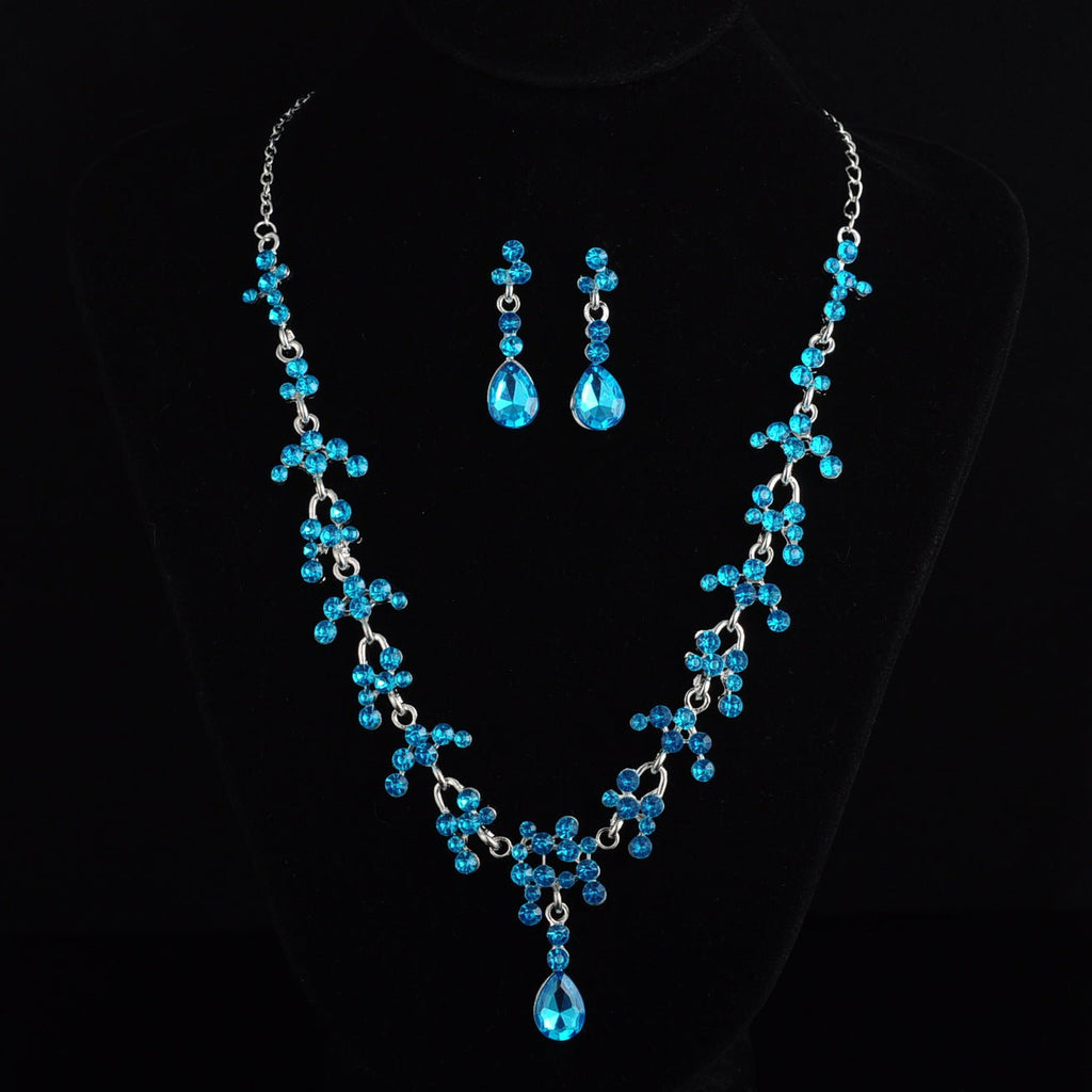 Bridal jewelry, necklace, earring set, wedding dress, jewelry accessories, fast selling pass - Inspiren-Ezone