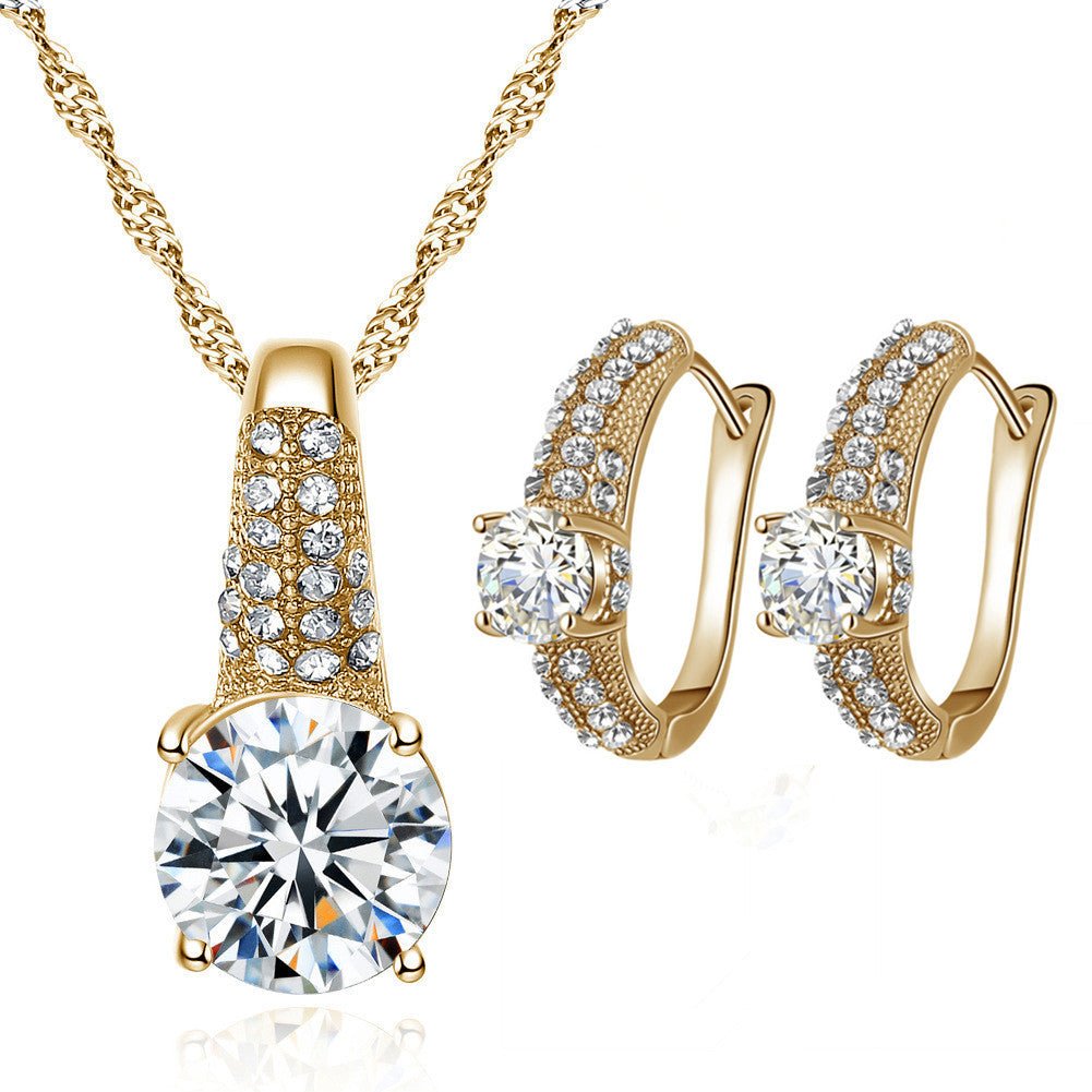Bridal Necklace And Earrings Jewelry Set - Inspiren-Ezone