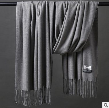Cashmere long Scarf Warm Thick Solid Color Shawl - Inspiren-Ezone