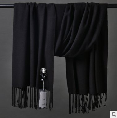 Cashmere long Scarf Warm Thick Solid Color Shawl - Inspiren-Ezone