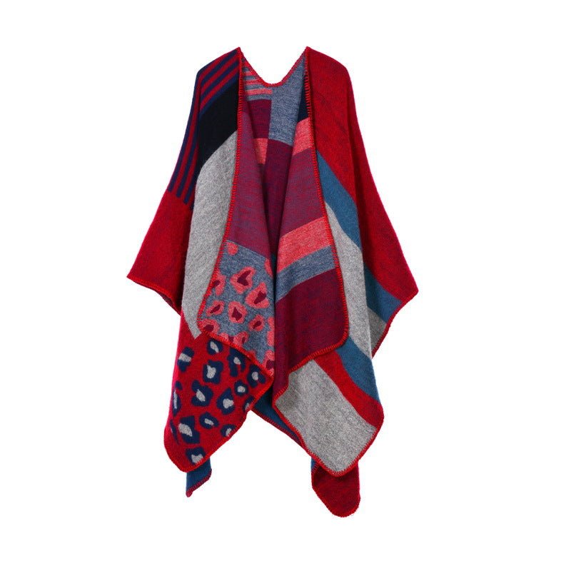 Cashmere Plaid lady travel shawl imitation scarf - Inspiren-Ezone