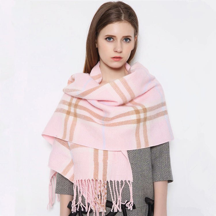 Cashmere plaid pocket scarf - Inspiren-Ezone