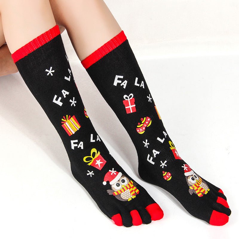 Christmas Five Finger Socks - Inspiren-Ezone