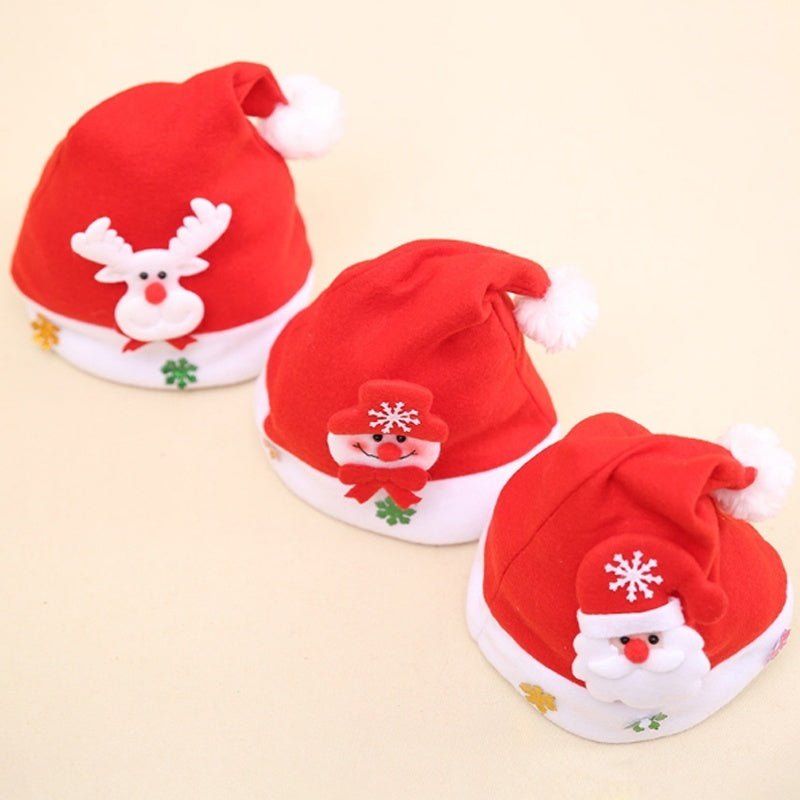 Christmas Hat LED Light Cartoon Santa Claus/Elk/Snowman Xmas Cap - Inspiren-Ezone