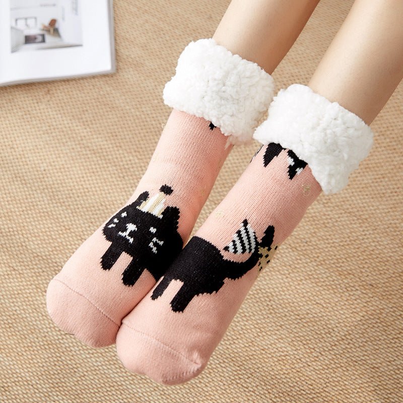Christmas Socks Female Mid-tube Floor Socks - Inspiren-Ezone