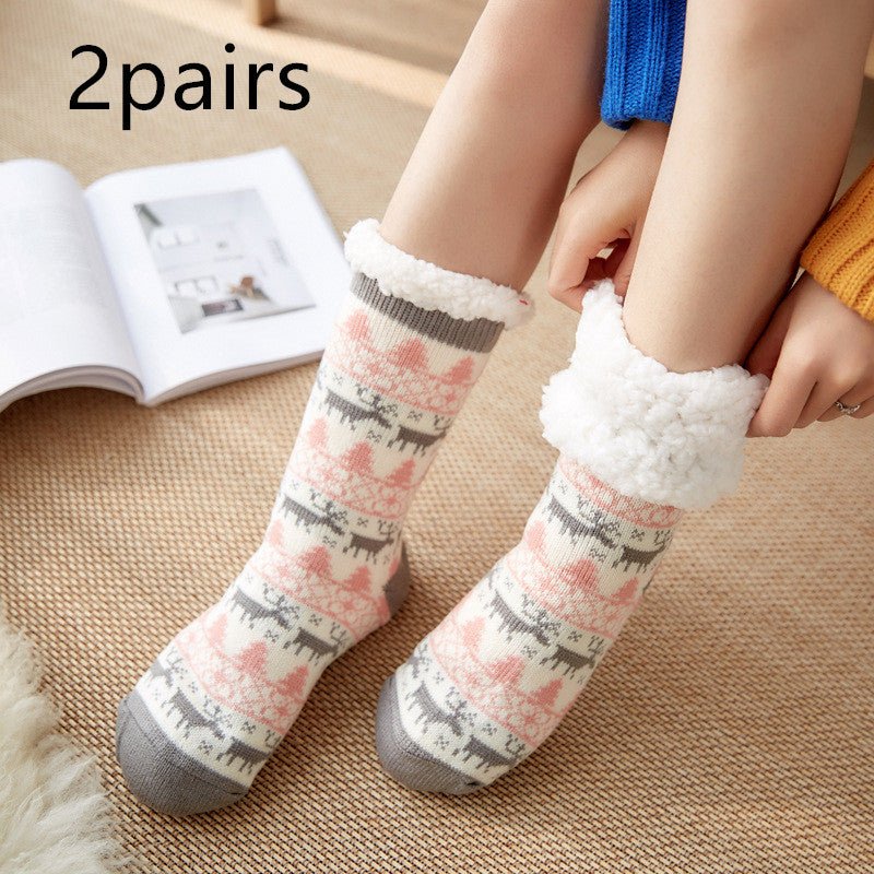 Christmas Socks Female Mid-tube Floor Socks - Inspiren-Ezone