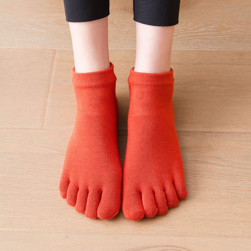 Combed Cotton All-inclusive Five-finger Socks Dot Glue Dance Yoga Socks - Inspiren-Ezone
