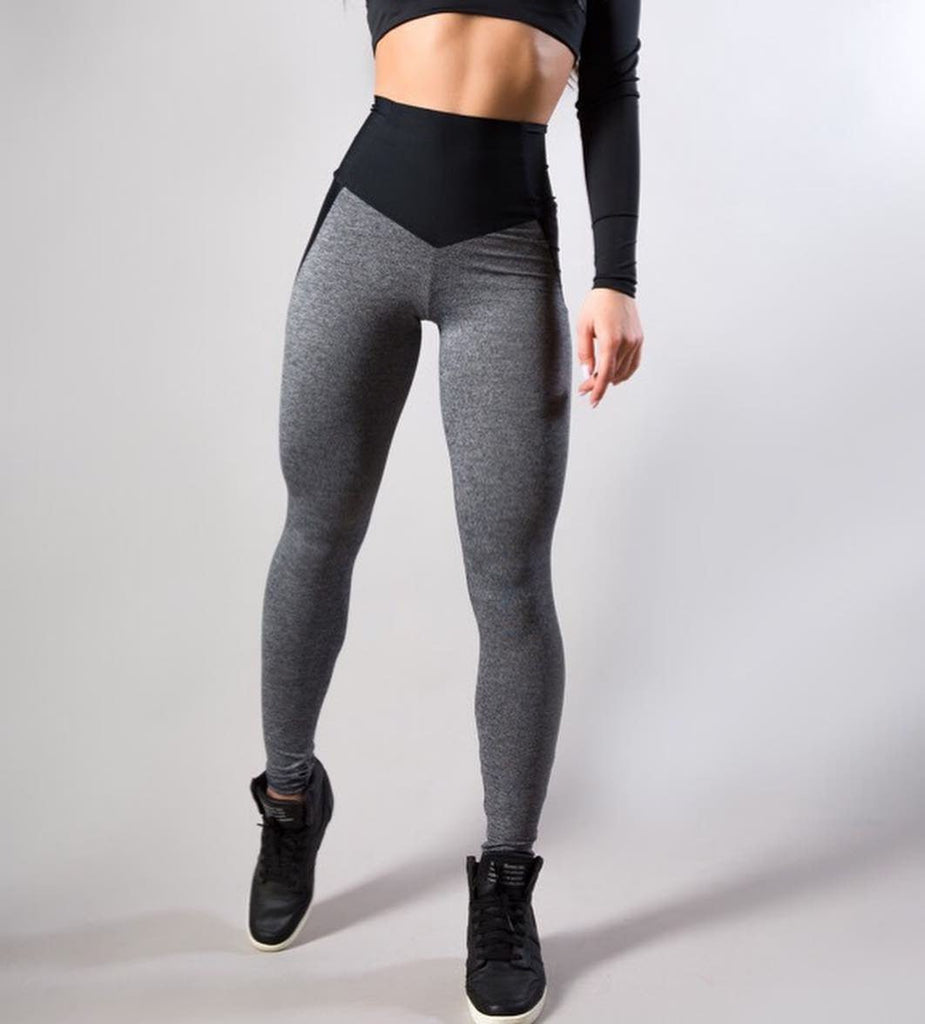 Contrasting Color Stitching Hip-Lifting Slim-Fitting Sports Running FitnessYoga Leggings - Inspiren-Ezone