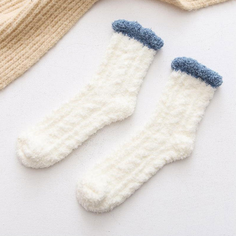 Coral fleece plus fleece floor socks - Inspiren-Ezone