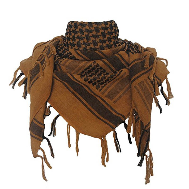 Cotton Military Shemagh Tactical Desert Arab Scarf 110x110cm Unisex Winter Keffiyeh Windproof Thick Muslim Scarves - Inspiren-Ezone