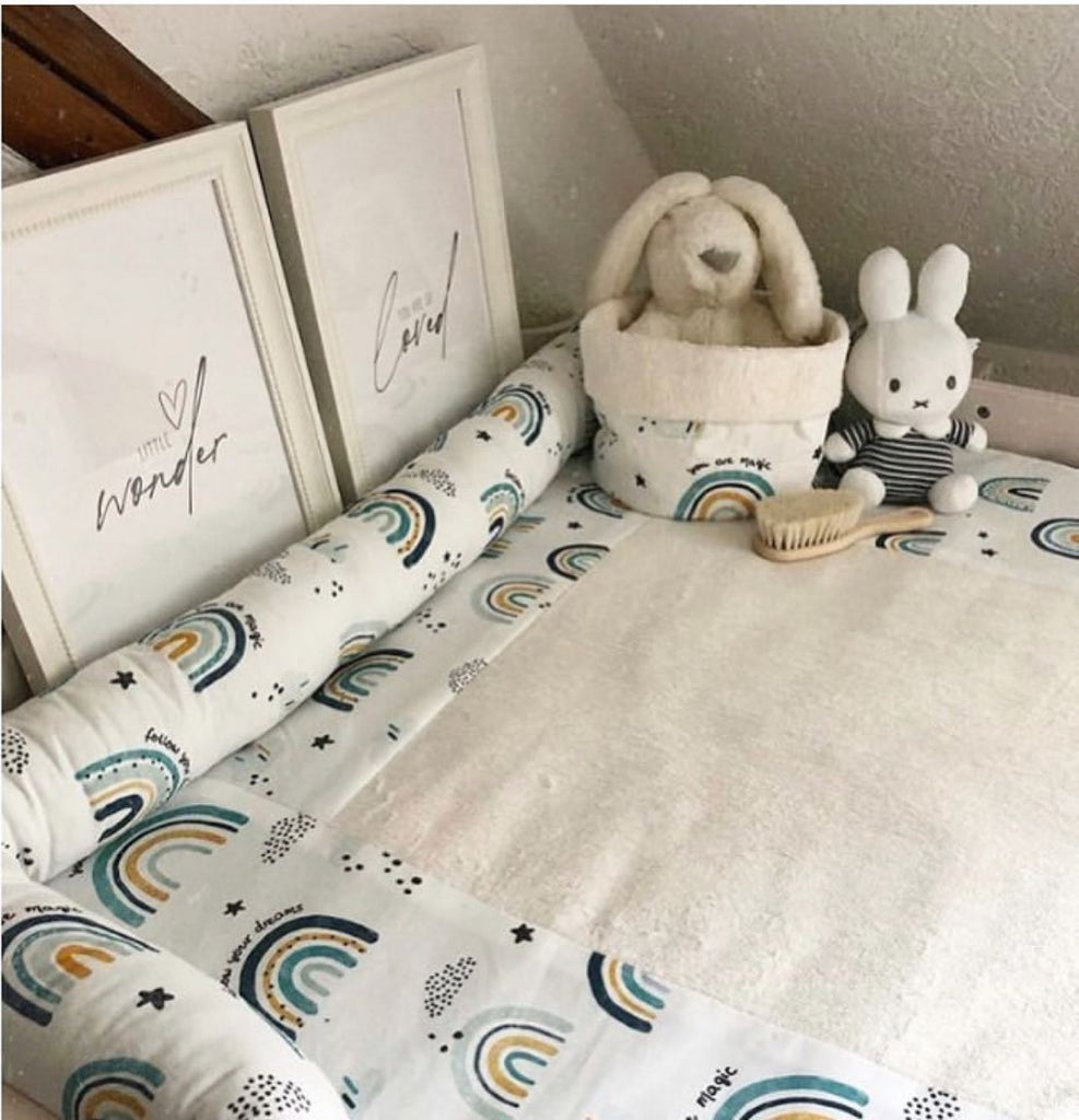 Cotton Rainbow Printing Bumper Bed Long Pillow - Inspiren-Ezone