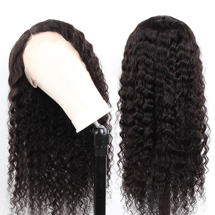 Deep Wave 13x6 Transparent Lace Frontal Brazilian Human Hair Wigs - Inspiren-Ezone