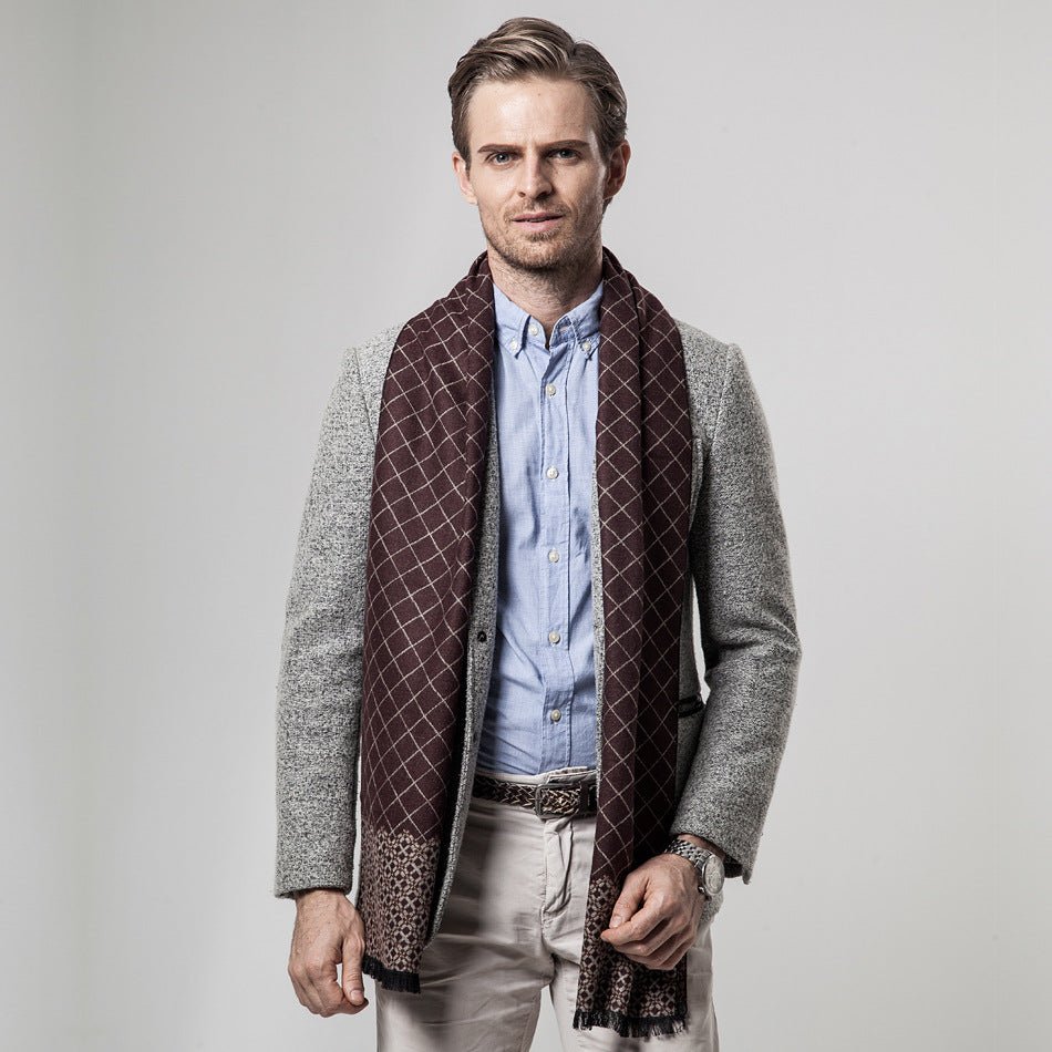 Ethnic classic plaid casual warm scarf - Inspiren-Ezone